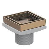 Newport Brass - 4'' Tile In Drain Throat - Antique Brass