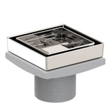 Newport Brass - 4'' Tile In Drain Throat - Polished Nickel