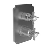 Newport Brass - Fairfield 1/2'' Square Thermostatic Trim Plate with Handle - Stainless Steel Pvd