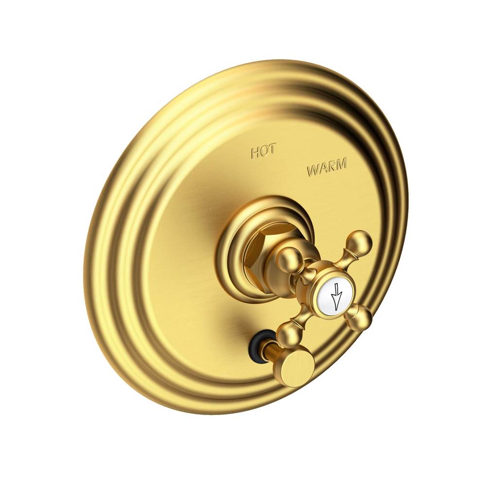 Newport Brass - Astor Balanced Pressure Tub & Shower Diverter Plate with Handle - Satin Bronze Pvd