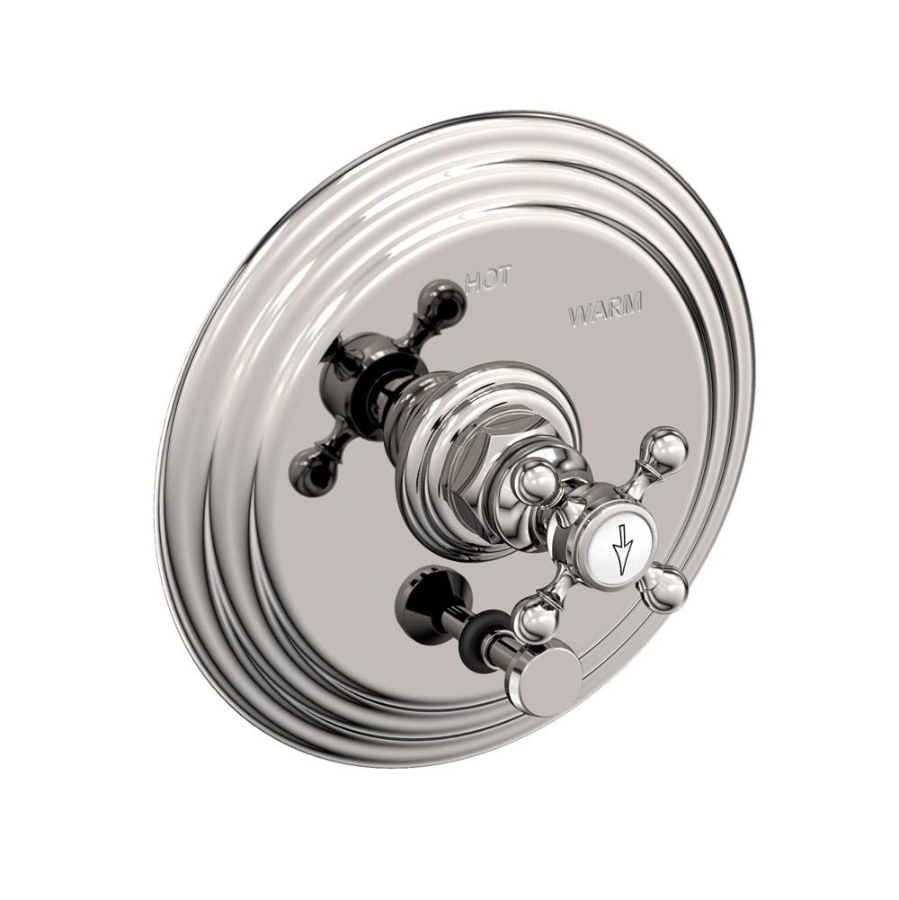 Newport Brass - Balanced Pressure Tub & Shower Diverter Plate with Handle - Polished Nickel Pvd