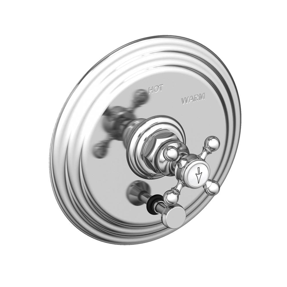 Newport Brass - Astor Balanced Pressure Tub & Shower Diverter Plate with Handle - Polished Chrome