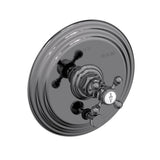 Newport Brass - Astor Balanced Pressure Tub & Shower Diverter Plate with Handle - Midnight Chrome