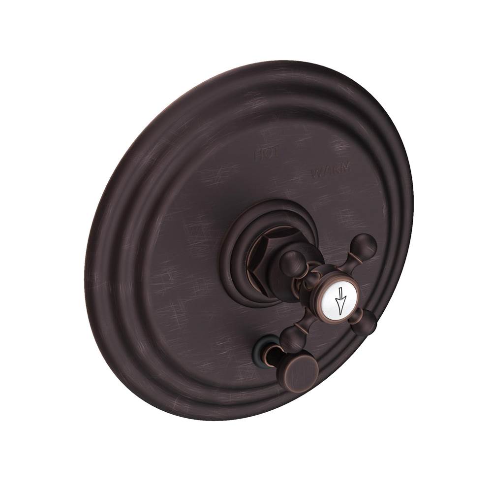 Newport Brass - Astor Balanced Pressure Tub & Shower Diverter Plate with Handle - Venetian Bronze