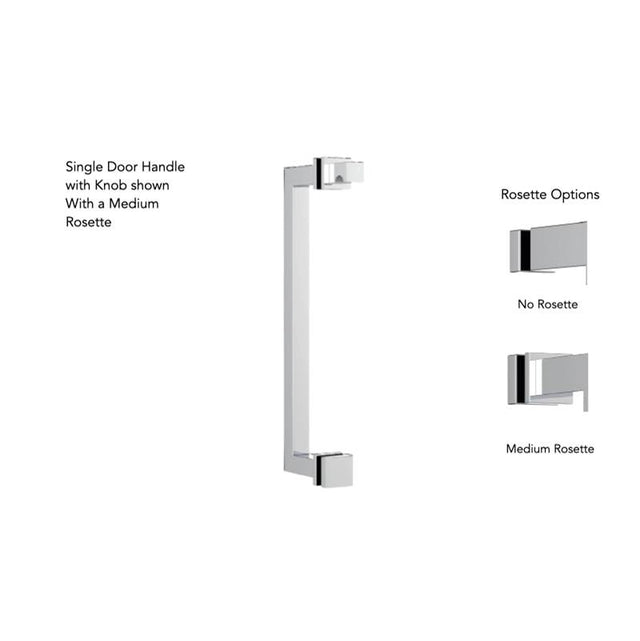 Neelnox - Collection UNIVERSAL A 18'' Single Door Handle   Medium Rosette Finish: Matte White - Matte White