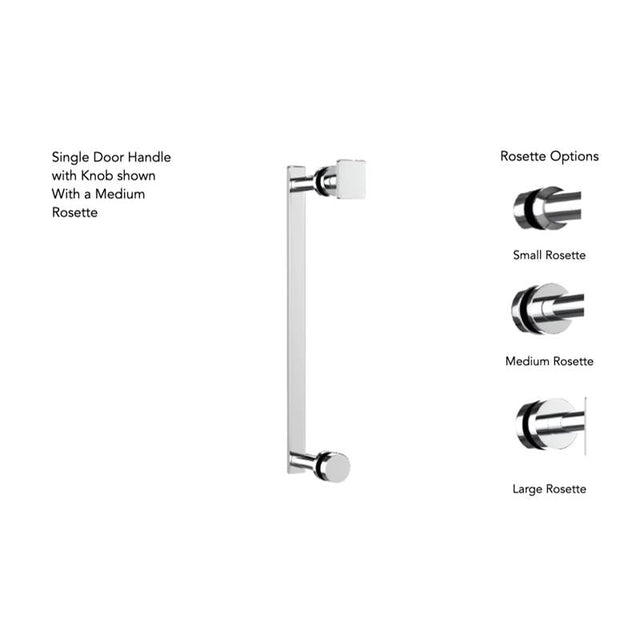 Neelnox - Collection FOREST 24'' Single Door Handle with Knob Small Rosette Finish: Matte White - Matte White
