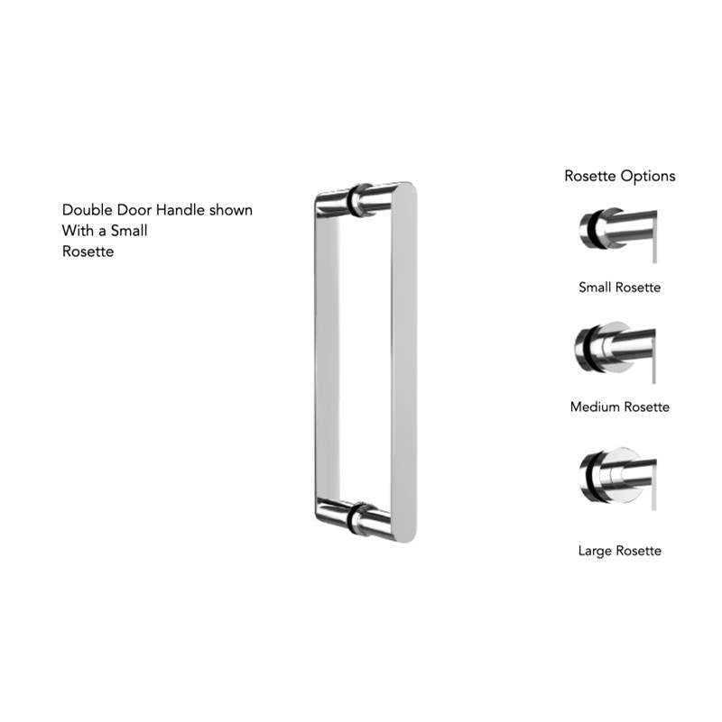 Neelnox - Collection CELLO 6'' Shower Door Handle   Small Rosette Finish: Matte White - Matte White