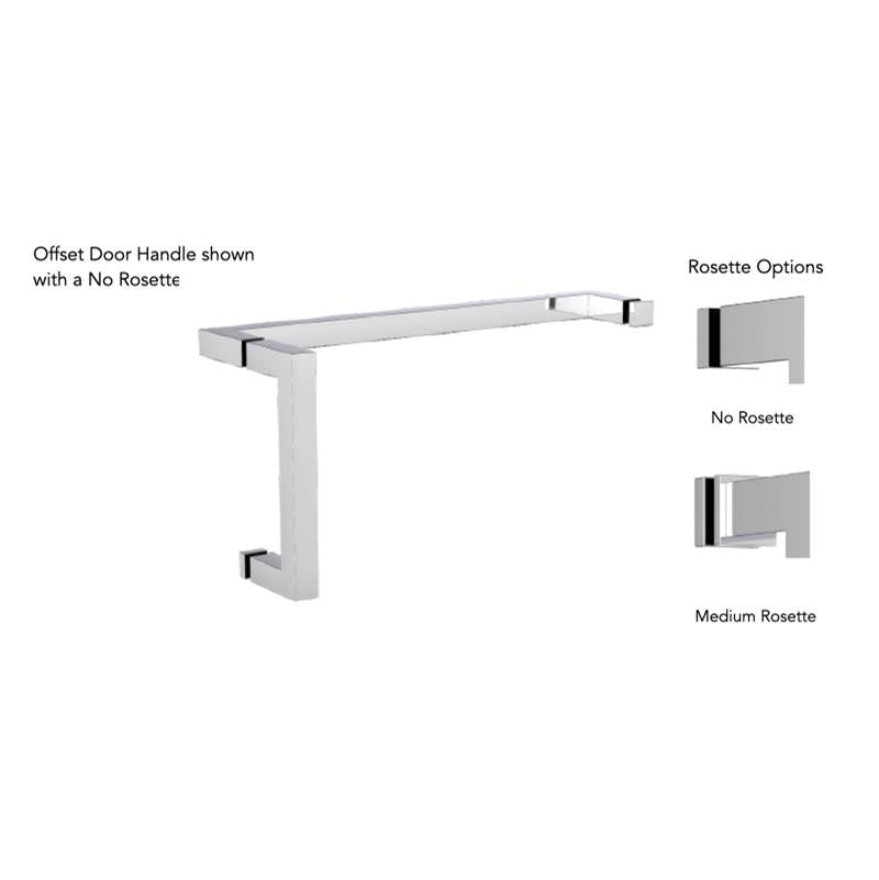 Neelnox - Collection UNIVERSAL A 12x18'' Shower Door Handle   Medium Rosette Finish: Matte White - Matte White