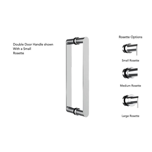 Neelnox - Collection BEAUMONT 24'' Shower Door Handle   Medium Rosette Finish: Matte White - Matte White
