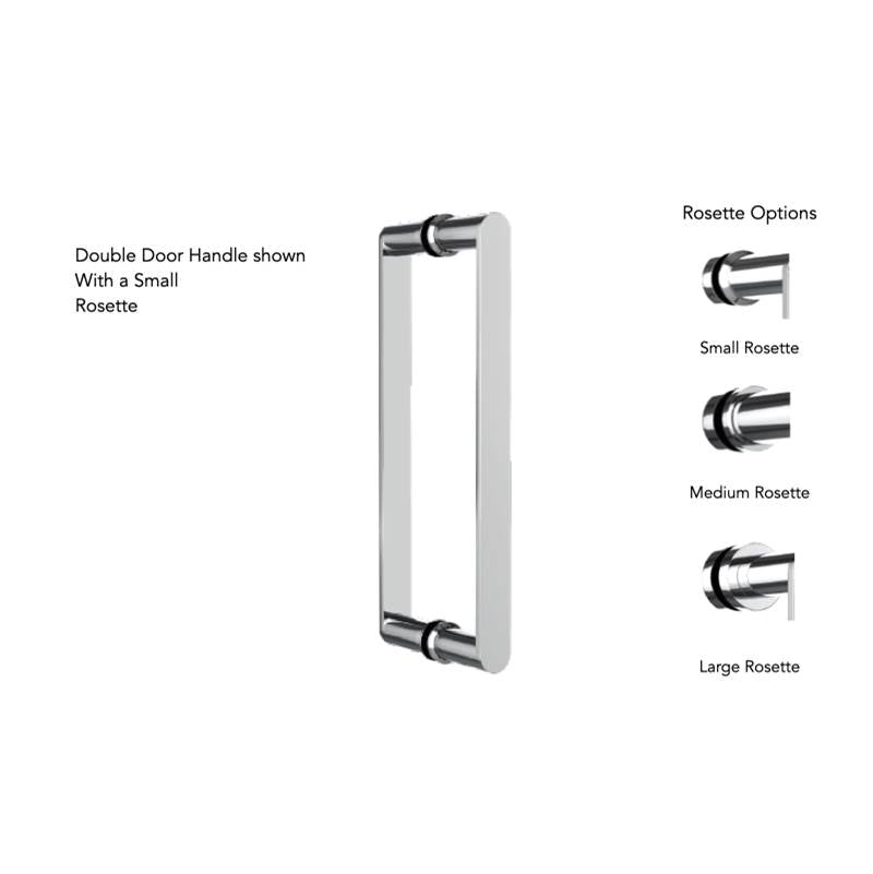 Neelnox - Collection BEAUMONT 30'' Shower Door Handle   Medium Rosette Finish: Matte White - Matte White