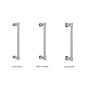 Neelnox - Collection ELOQUENCE 30'' Single Door Handle   Medium Rosette Finish: Matte White - Matte White