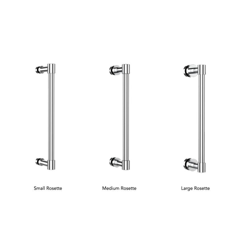Neelnox - Collection ELOQUENCE 24'' Single Door Handle   Large Rosette Finish: Matte White - Matte White