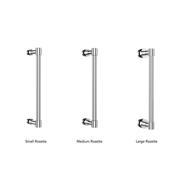 Neelnox - Collection ELOQUENCE 24'' Single Door Handle   Medium Rosette Finish: Matte White - Matte White