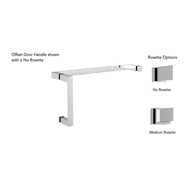 Neelnox - Collection GRANDE 6X24'' Shower Door Handle   Medium Rosette Finish: Matte White - Matte White