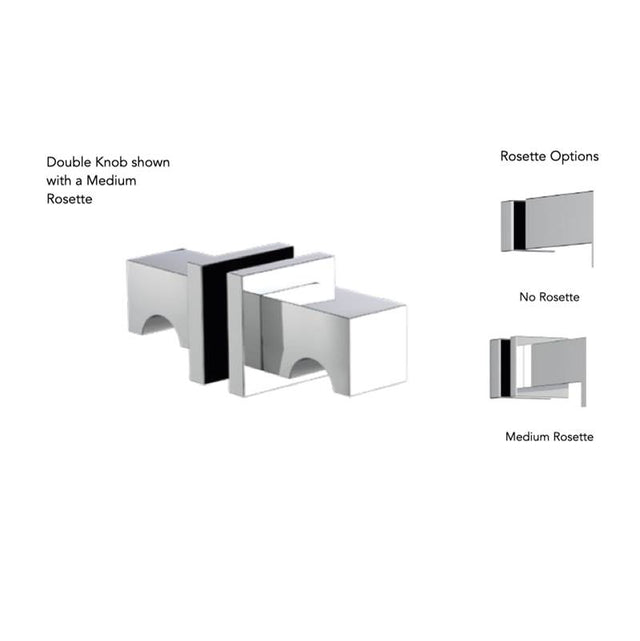 Neelnox - Collection UNIVERSAL B  Double Knob    Medium Rosette Finish: Matte White - Matte White