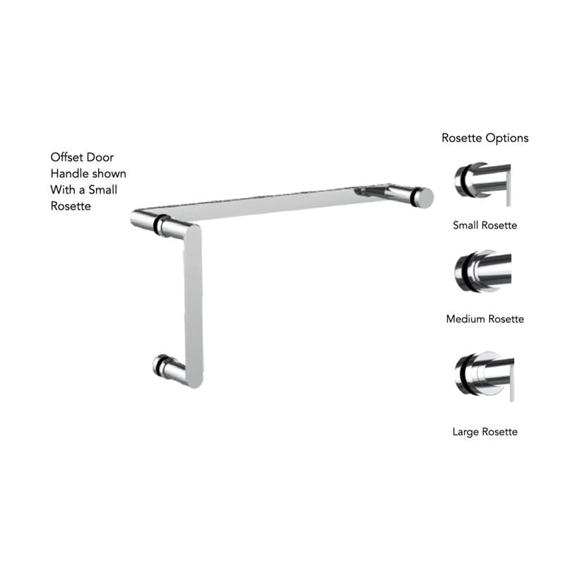 Neelnox - Collection BEAUMONT 8x18'' Shower Door Handle   Medium Rosette Finish: Matte White - Matte White