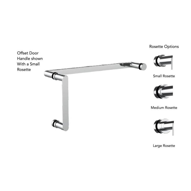 Neelnox - Collection BEAUMONT 8x18'' Shower Door Handle   Small Rosette Finish: Matte White - Matte White