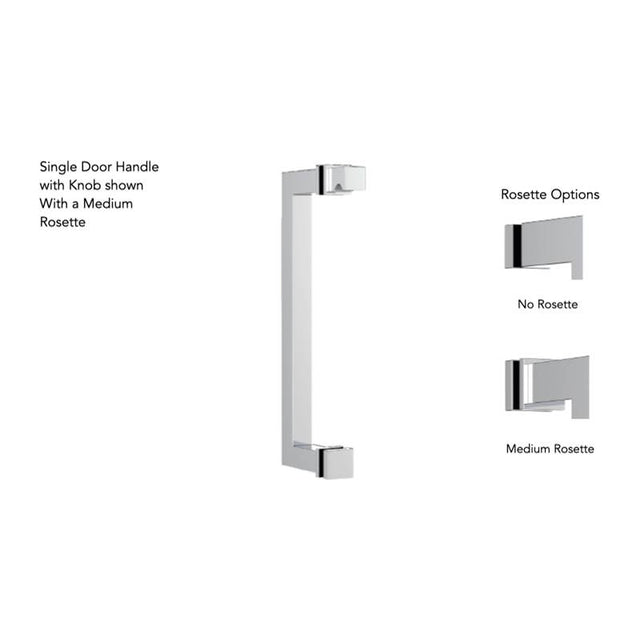 Neelnox - Collection UNIVERSAL A 6'' Single Door Handle with Knob Medium Rosette Finish: Matte White - Matte White