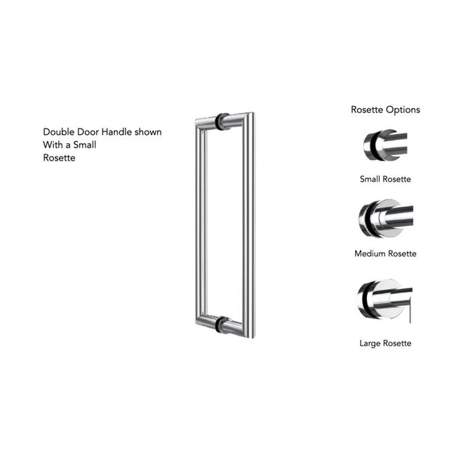 Neelnox - Collection FORM 6'' Shower Door Handle   Large Rosette Finish: Matte White - Matte White