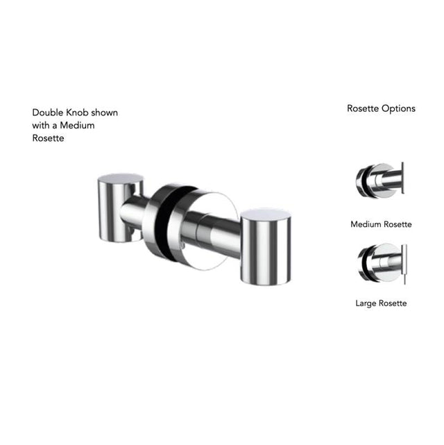 Neelnox - Collection ELOQUENCE  Double Knob    Medium Rosette Finish: Matte White - Matte White