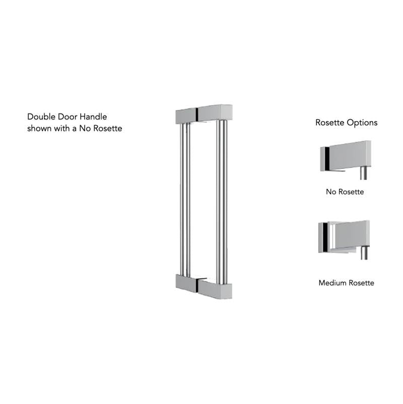 Neelnox - Collection ARTE 6'' Shower Door Handle   Medium Rosette Finish: Matte White - Matte White