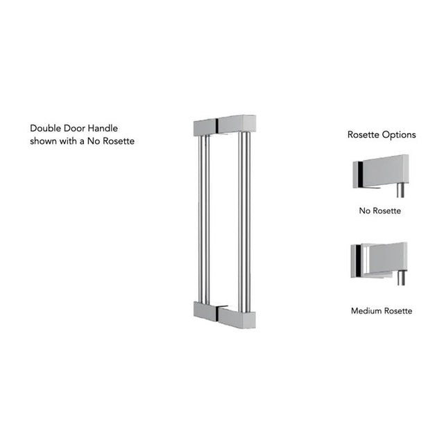 Neelnox - Collection ARTE 30'' Shower Door Handle   Medium Rosette Finish: Matte White - Matte White