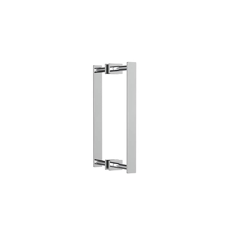 Neelnox - Collection RHYME 12'' Double Door Handle   Standard Rosette Finish: Matte White - Matte White