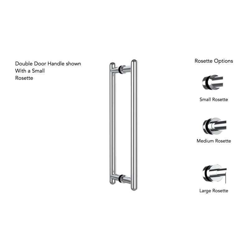 Neelnox - Collection Aire 18'' Double Door Handle   Medium Rosette Finish: Matte White - Matte White