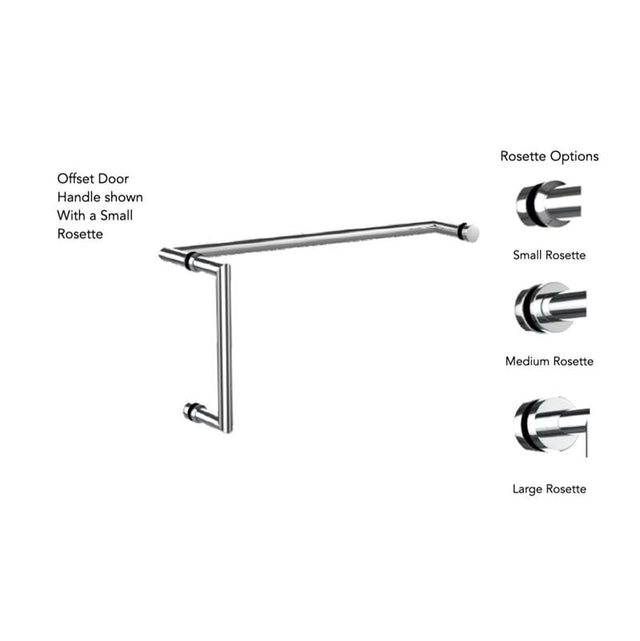 Neelnox - Collection FORM 8x24'' Shower Door Handle   Medium Rosette Finish: Matte White - Matte White