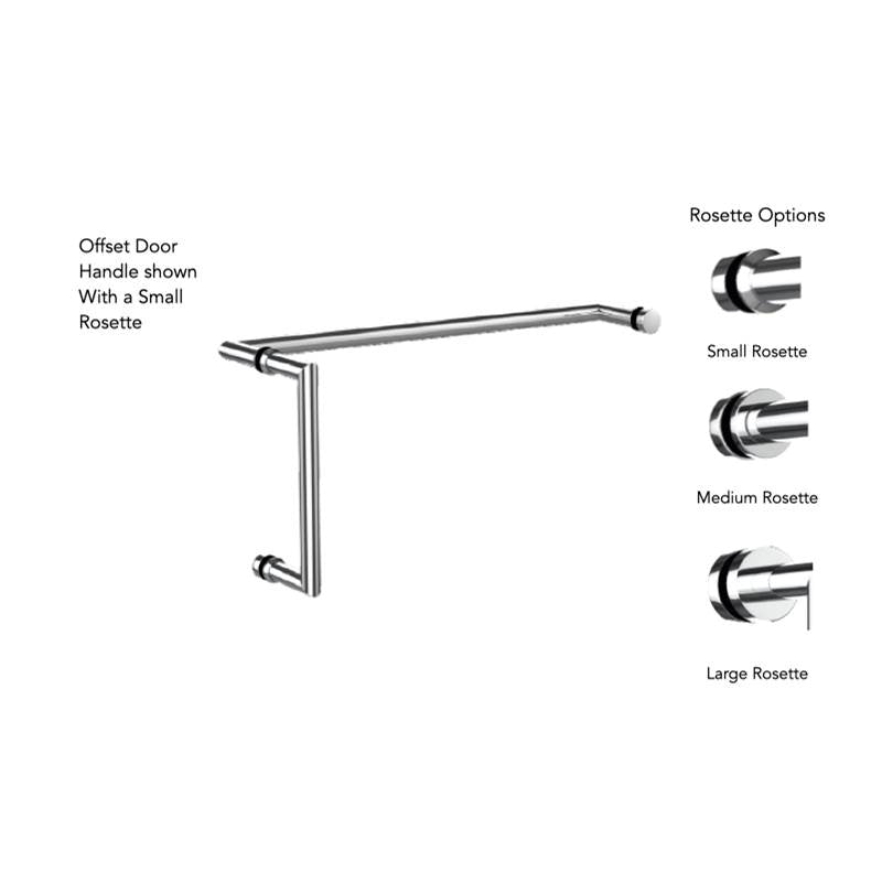 Neelnox - Collection FORM 6x18'' Shower Door Handle   Small Rosette Finish: Matte White - Matte White