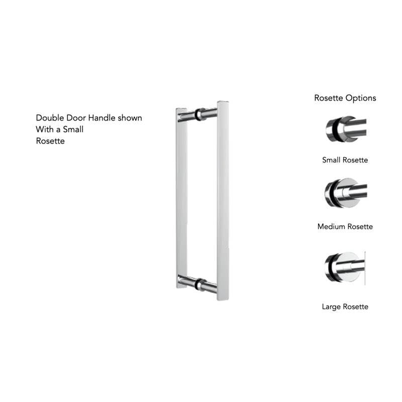 Neelnox - Collection FOREST 8'' Shower Door Handle   Medium Rosette Finish: Matte White - Matte White