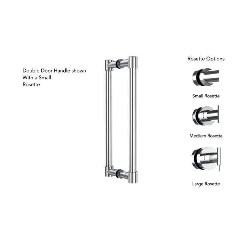 Neelnox - Collection ELOQUENCE 8'' Shower Door Handle   Medium Rosette Finish: Matte White - Matte White