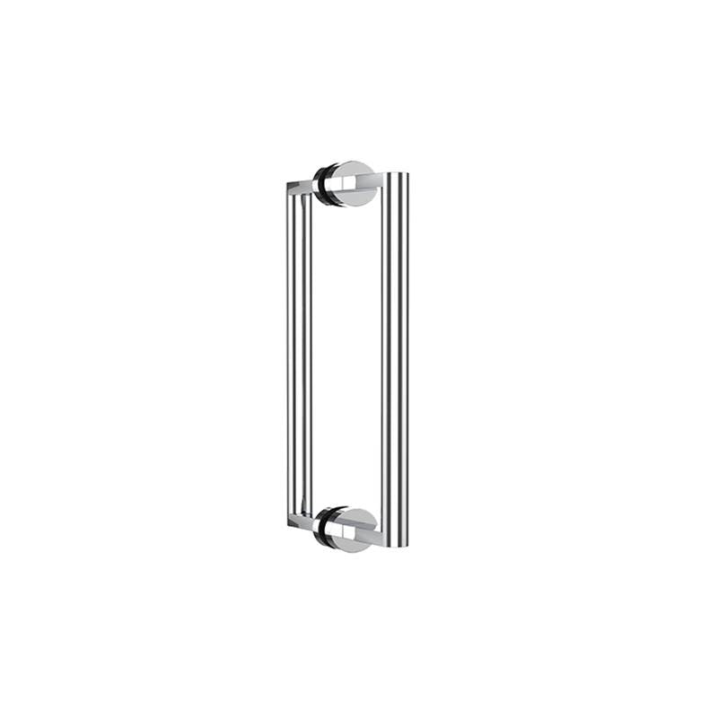 Neelnox - Collection Hugo 18'' Double Door Handle   Standard Rosette Finish: Matte White - Matte White