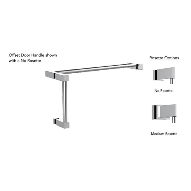 Neelnox - Collection ARTE 6x18'' Shower Door Handle   No Rosette Finish: Matte White - Matte White