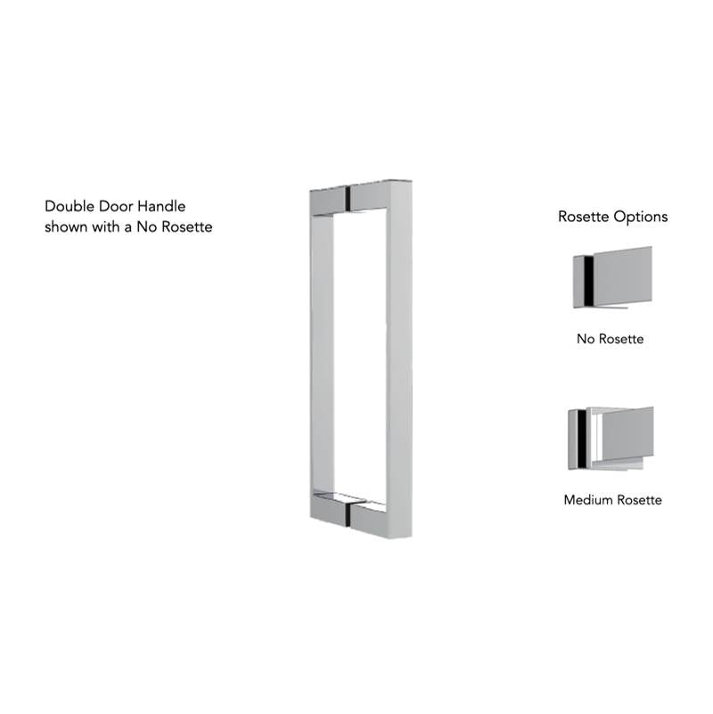 Neelnox - Collection GRANDE 30'' Shower Door Handle   Medium Rosette Finish: Matte White - Matte White