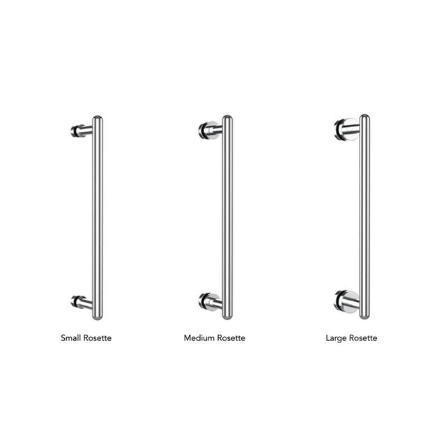 Neelnox - Collection Aire 24'' Single Door Handle   Large Rosette Finish: Matte White - Matte White