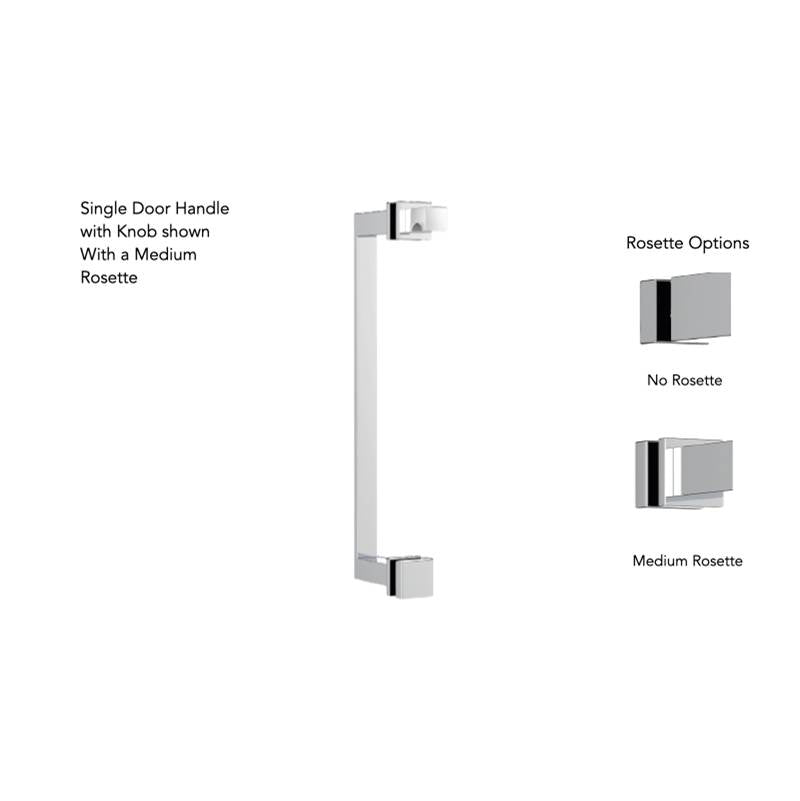 Neelnox - Collection ICONIC 30'' Single Door Handle with Knob Medium Rosette Finish: Matte White - Matte White