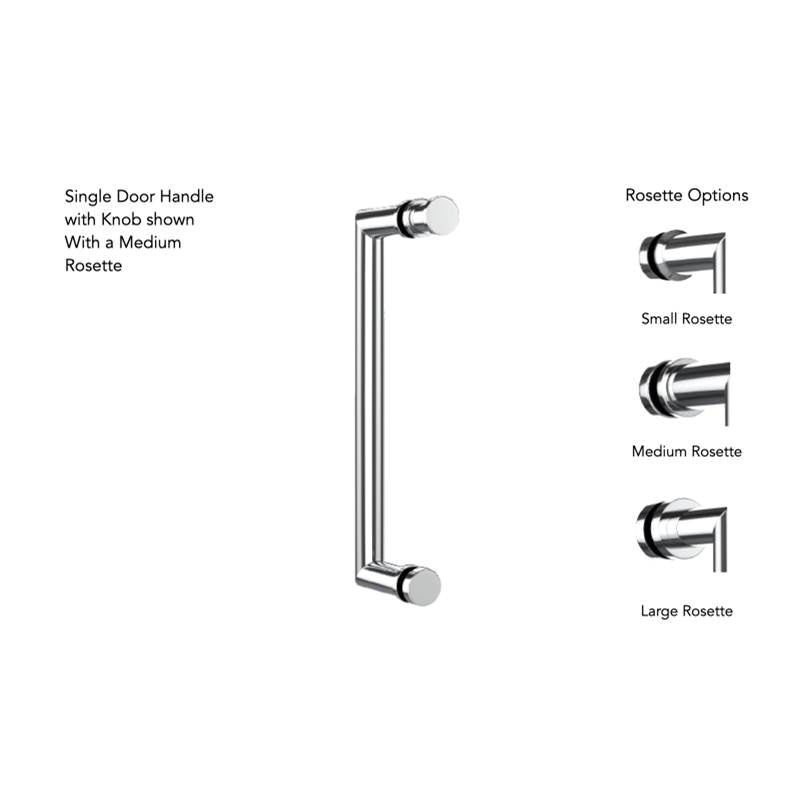 Neelnox - Collection FORM MODERNE 24'' Single Door Handle with Knob Large Rosette Finish: Matte White - Matte White