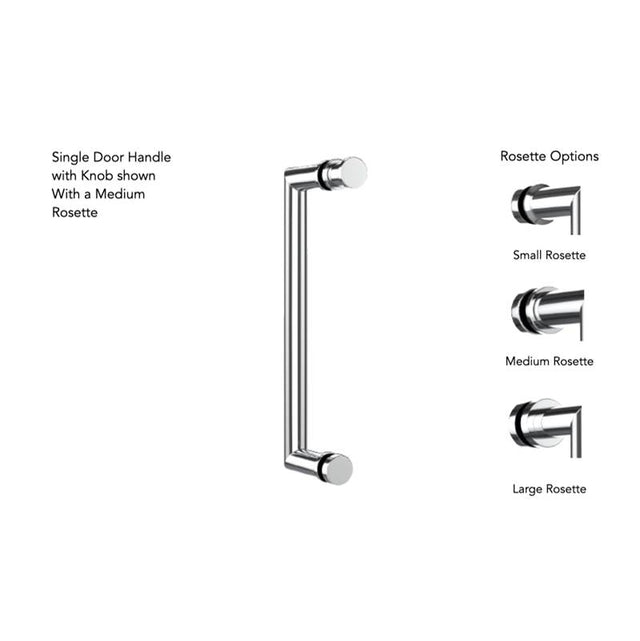 Neelnox - Collection FORM MODERNE 30'' Single Door Handle with Knob Small Rosette Finish: Matte White - Matte White