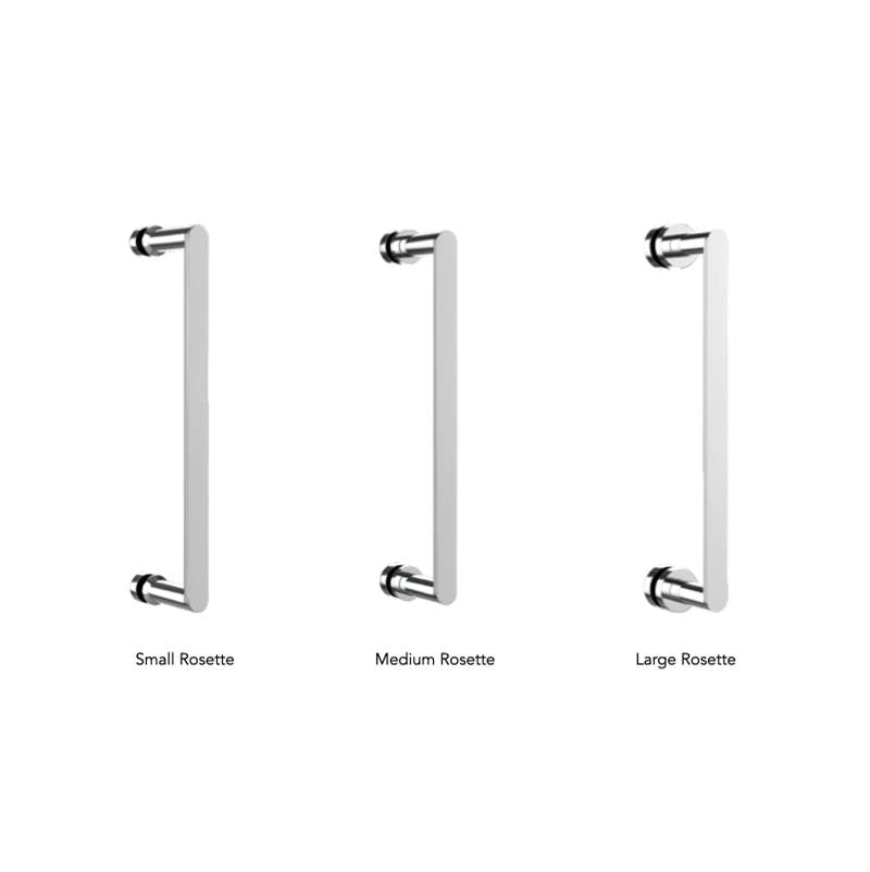 Neelnox - Collection CELLO 18'' Single Door Handle   Medium Rosette Finish: Matte White - Matte White