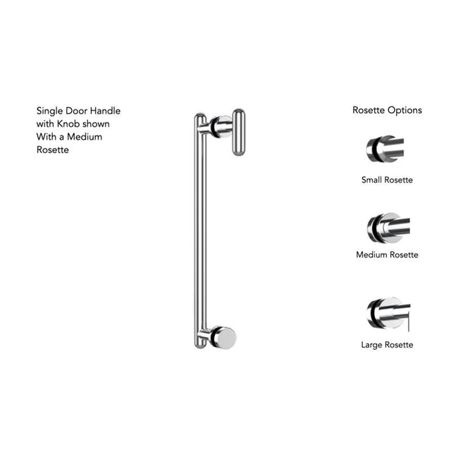 Neelnox - Collection Aire 30'' Single Door Handle with Knob Medium Rosette Finish: Matte White - Matte White