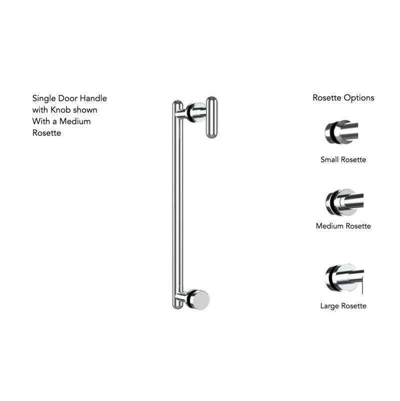Neelnox - Collection Aire 12'' Single Door Handle with Knob Large Rosette Finish: Matte White - Matte White