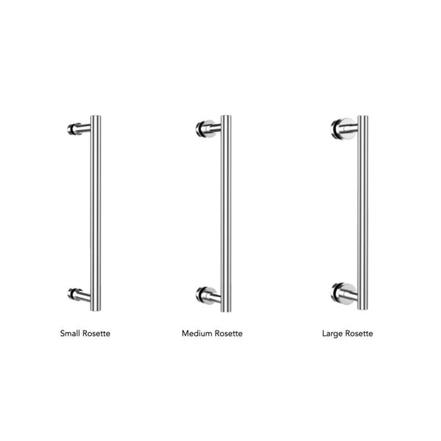 Neelnox - Collection MASTERPIECE 24'' Single Door Handle   Small Rosette Finish: Matte White - Matte White