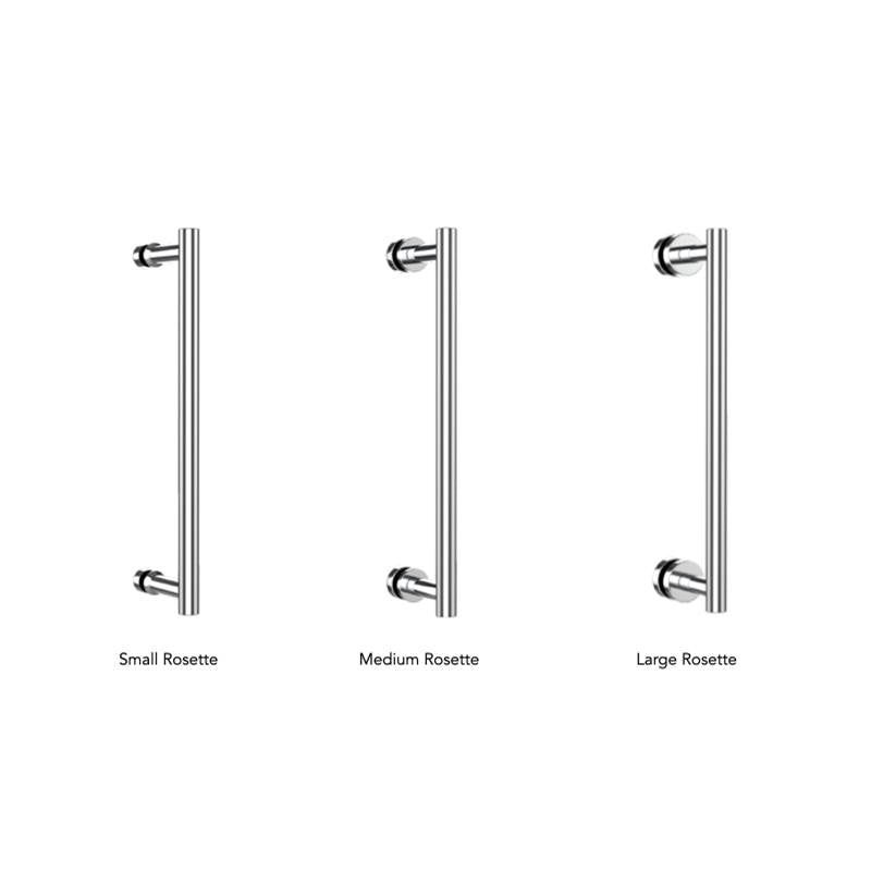 Neelnox - Collection MASTERPIECE 30'' Single Door Handle   Small Rosette Finish: Matte White - Matte White