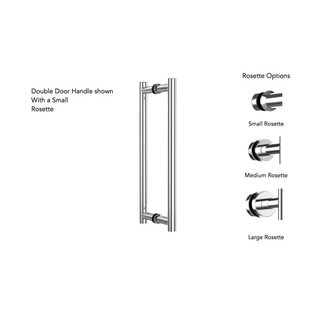 Neelnox - Collection MASTERPIECE 12'' Shower Door Handle   Small Rosette Finish: Matte White - Matte White