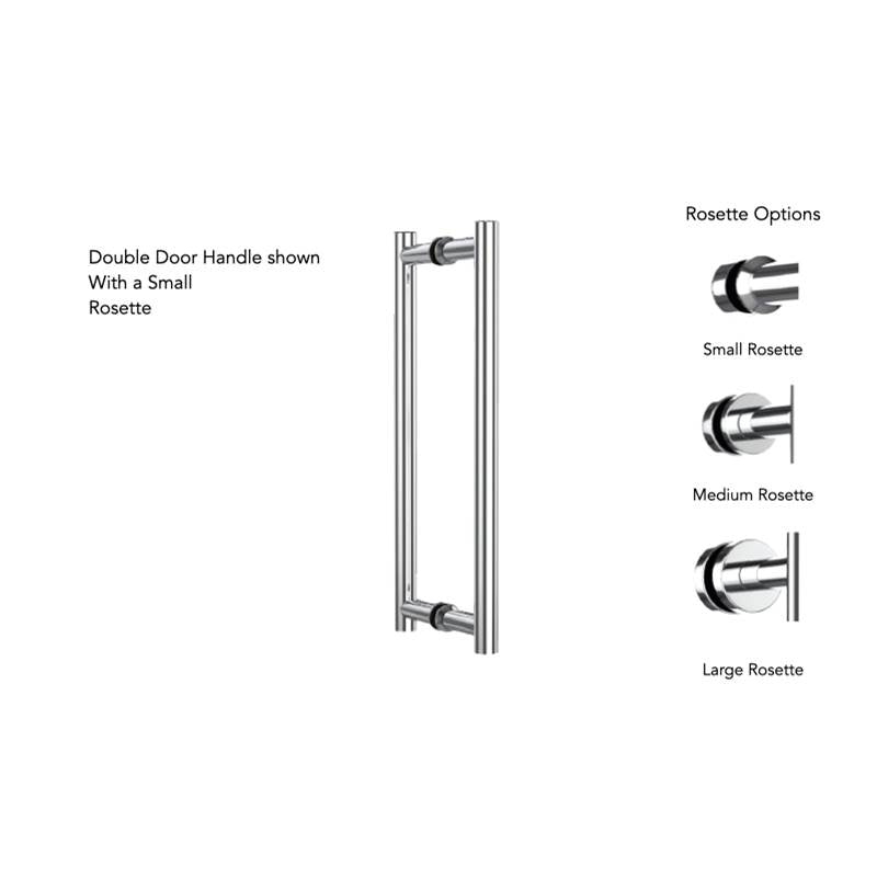 Neelnox - Collection MASTERPIECE 18'' Shower Door Handle   Medium Rosette Finish: Matte White - Matte White