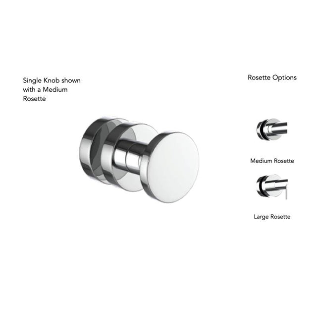 Neelnox - Collection FORM  Single Knob    Large Rosette Finish: Matte White - Matte White