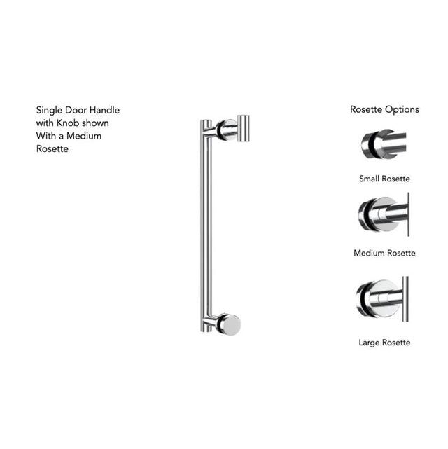 Neelnox - Collection MASTERPIECE 6'' Single Door Handle with Knob Medium Rosette Finish: Matte White - Matte White