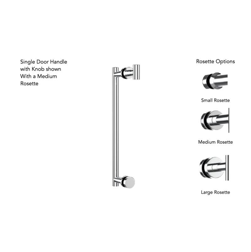 Neelnox - Collection MASTERPIECE 24'' Single Door Handle with Knob Small Rosette Finish: Matte White - Matte White