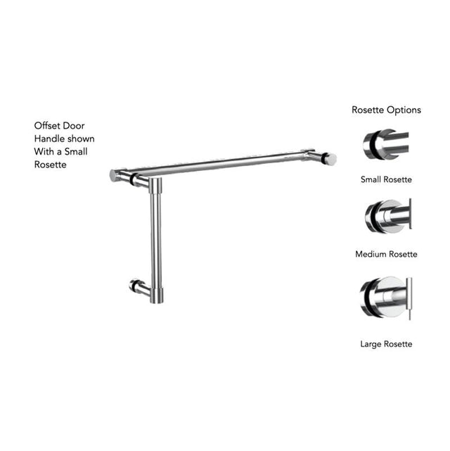 Neelnox - Collection ELOQUENCE 6X24'' Shower Door Handle   Small Rosette Finish: Matte White - Matte White